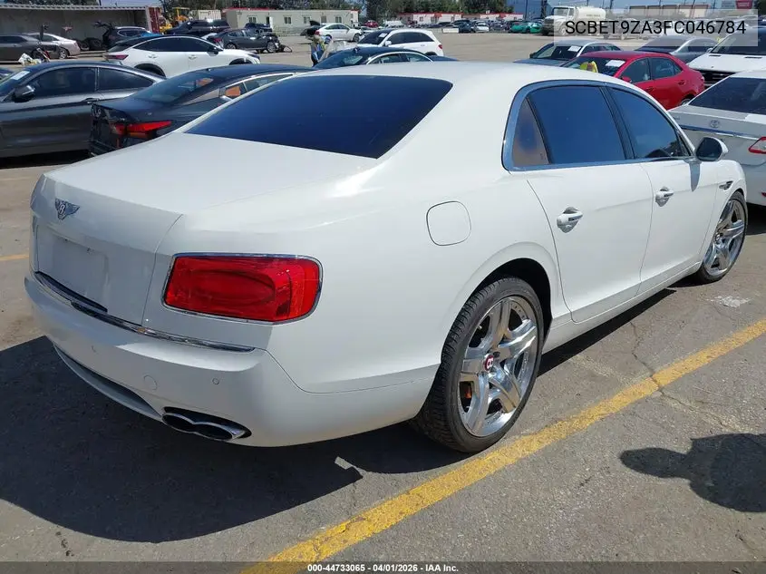 2015 Bentley Flying Spur V8 VIN: SCBET9ZA3FC046784 Lot: 44733065