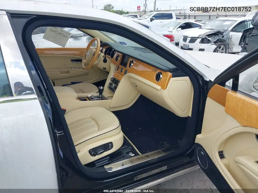 2014 Bentley Mulsanne VIN: SCBBB7ZH7EC018752 Lot: 44702562