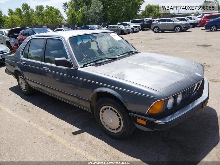 1984 BMW 733 I VIN: WBAFF740XE7398065 Lot: 45343796