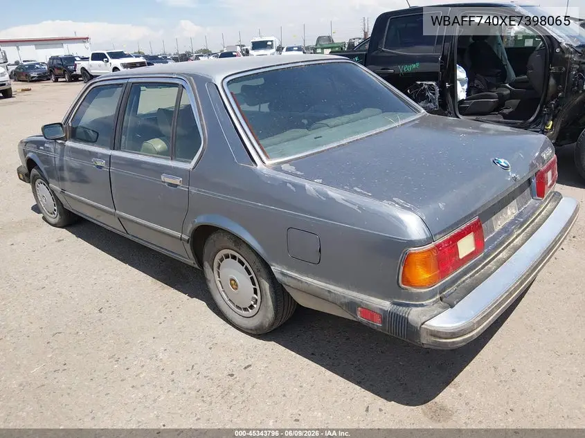 1984 BMW 733 I VIN: WBAFF740XE7398065 Lot: 45343796