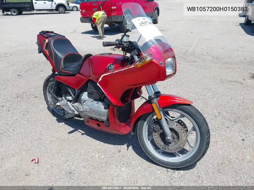 1987 BMW K75 S VIN: WB1057200H0150383 Lot: 45174817