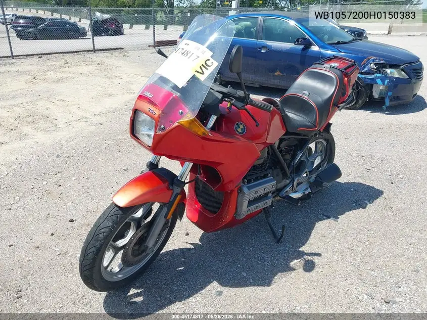 1987 BMW K75 S VIN: WB1057200H0150383 Lot: 45174817