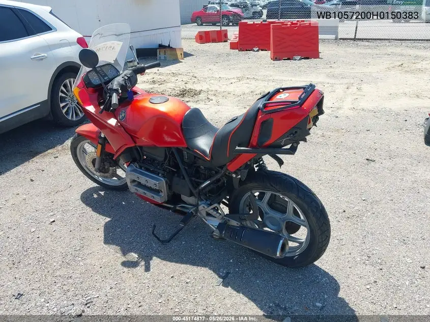 1987 BMW K75 S VIN: WB1057200H0150383 Lot: 45174817