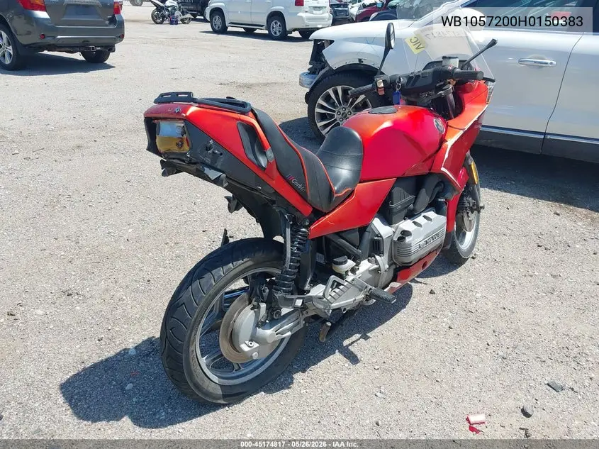 1987 BMW K75 S VIN: WB1057200H0150383 Lot: 45174817