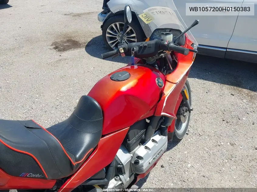 1987 BMW K75 S VIN: WB1057200H0150383 Lot: 45174817