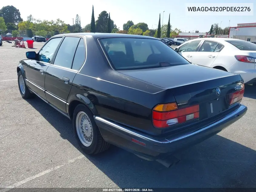 1993 BMW 740 I Automatic VIN: WBAGD4320PDE62276 Lot: 45277366
