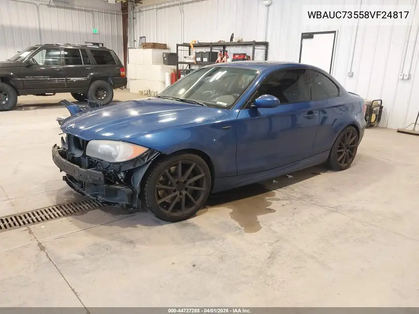 2008 BMW 135I VIN: WBAUC73558VF24817 Lot: 44727288
