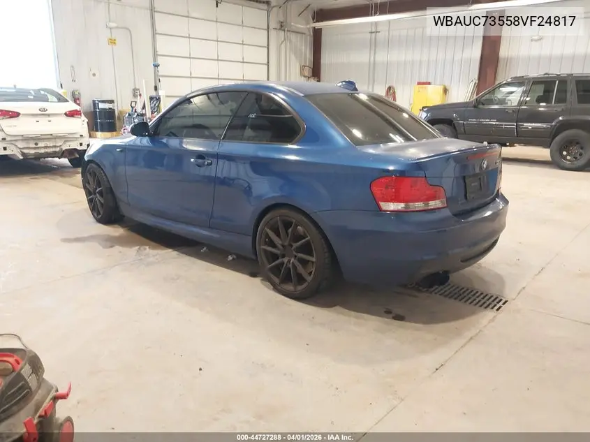 2008 BMW 135I VIN: WBAUC73558VF24817 Lot: 44727288