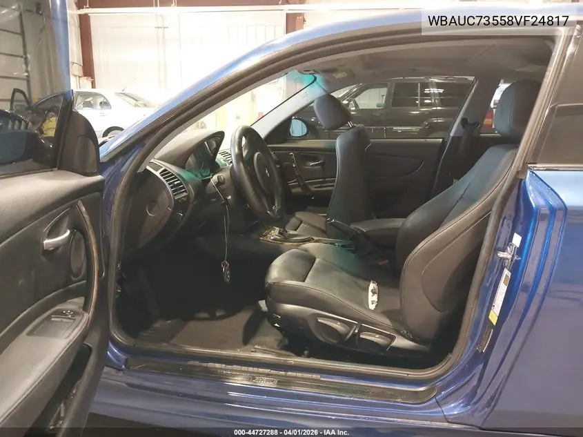 2008 BMW 135I VIN: WBAUC73558VF24817 Lot: 44727288