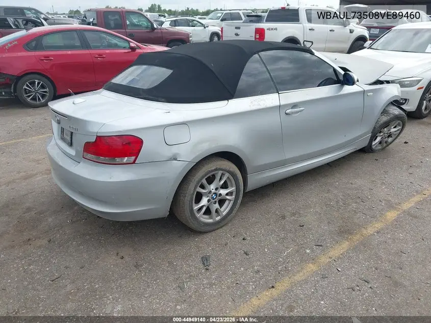 2008 BMW 128I VIN: WBAUL73508VE89460 Lot: 44949140