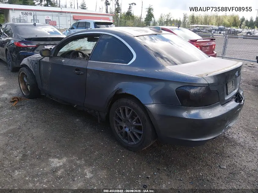 2008 BMW 128I VIN: WBAUP73588VF08955 Lot: 45330849