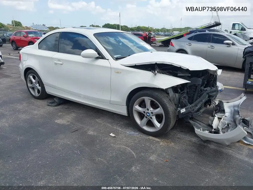 2008 BMW 128I VIN: WBAUP73598VF06440 Lot: 45575756
