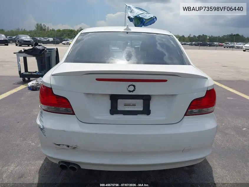 2008 BMW 128I VIN: WBAUP73598VF06440 Lot: 45575756