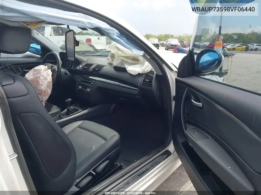 2008 BMW 128I VIN: WBAUP73598VF06440 Lot: 45575756