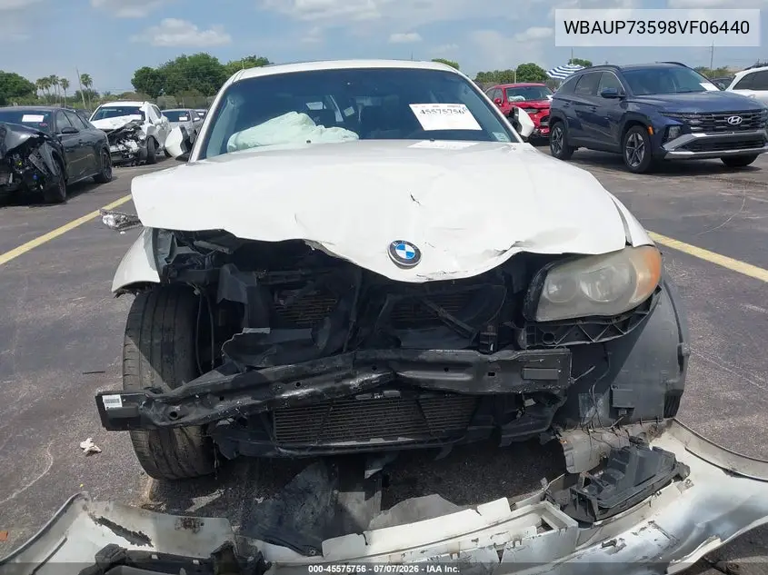 2008 BMW 128I VIN: WBAUP73598VF06440 Lot: 45575756