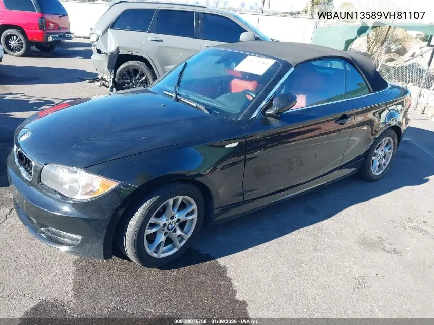 2009 BMW 128I VIN: WBAUN13589VH81107 Lot: 44075789