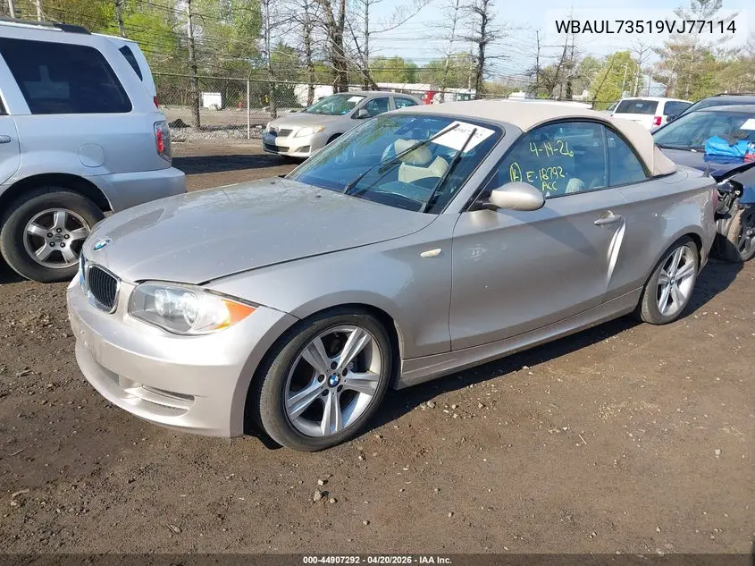 2009 BMW 128I VIN: WBAUL73519VJ77114 Lot: 44907292