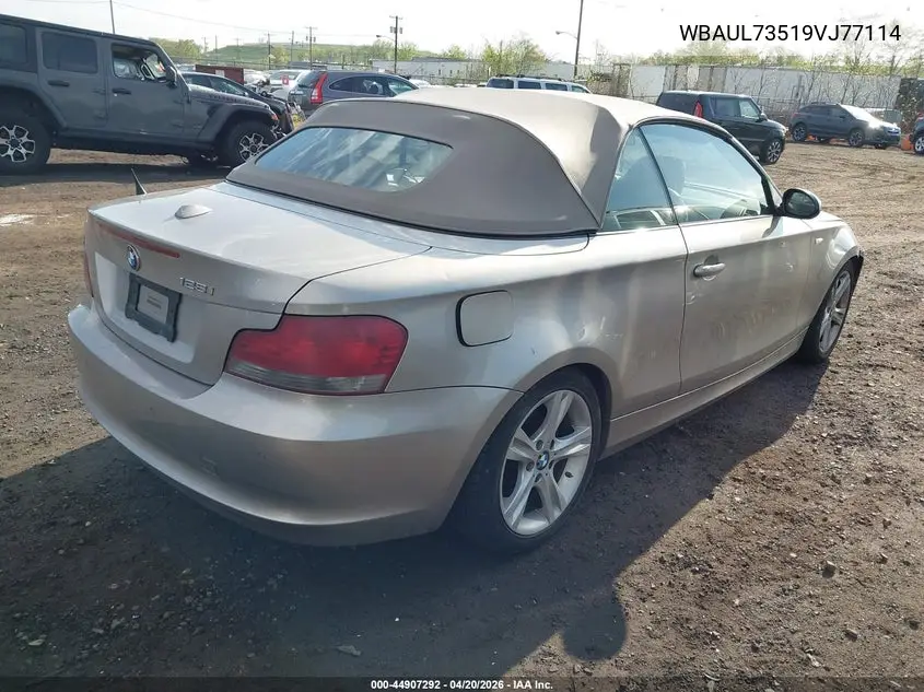 2009 BMW 128I VIN: WBAUL73519VJ77114 Lot: 44907292