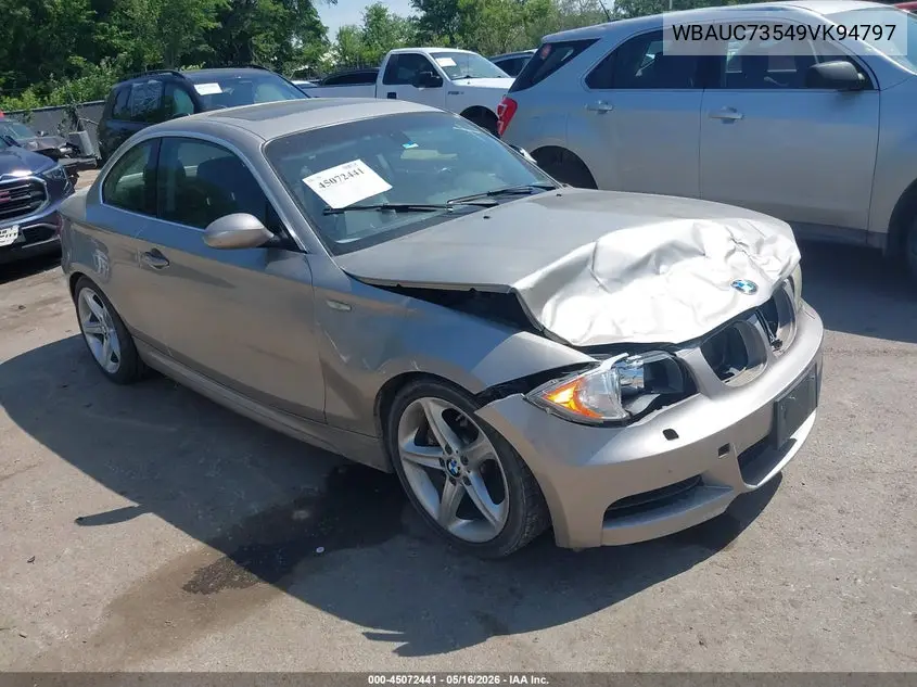 2009 BMW 135I VIN: WBAUC73549VK94797 Lot: 45072441