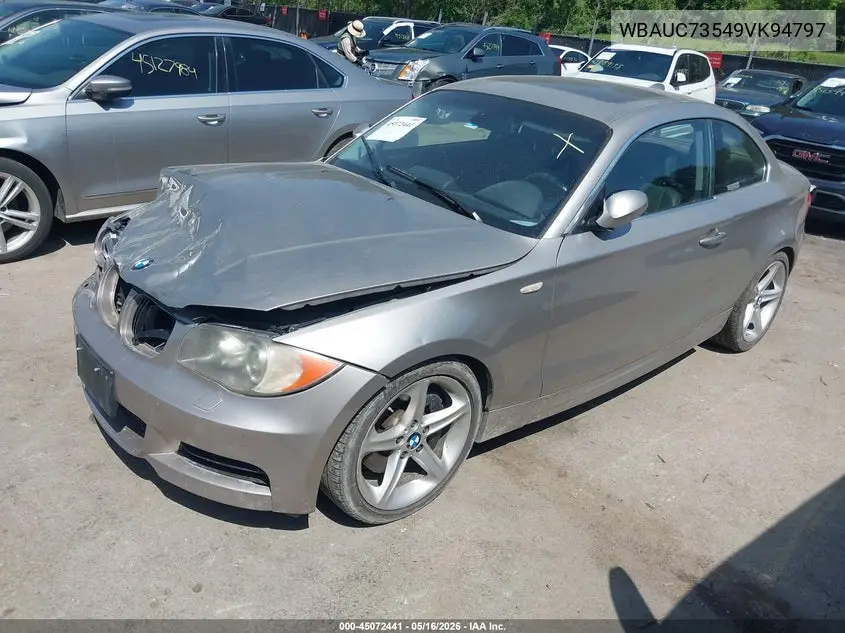 2009 BMW 135I VIN: WBAUC73549VK94797 Lot: 45072441