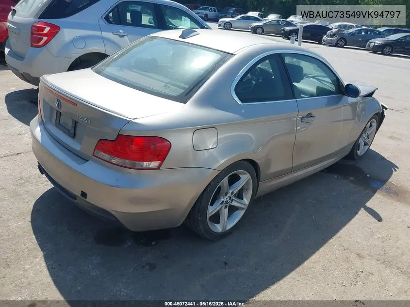 2009 BMW 135I VIN: WBAUC73549VK94797 Lot: 45072441