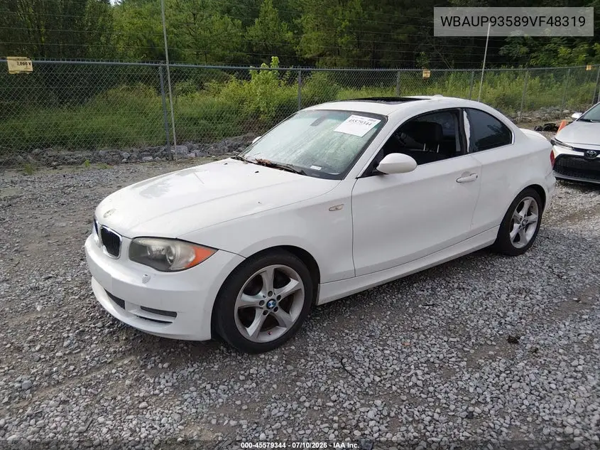 2009 BMW 128I VIN: WBAUP93589VF48319 Lot: 45579344