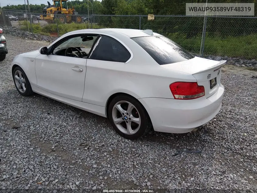 2009 BMW 128I VIN: WBAUP93589VF48319 Lot: 45579344