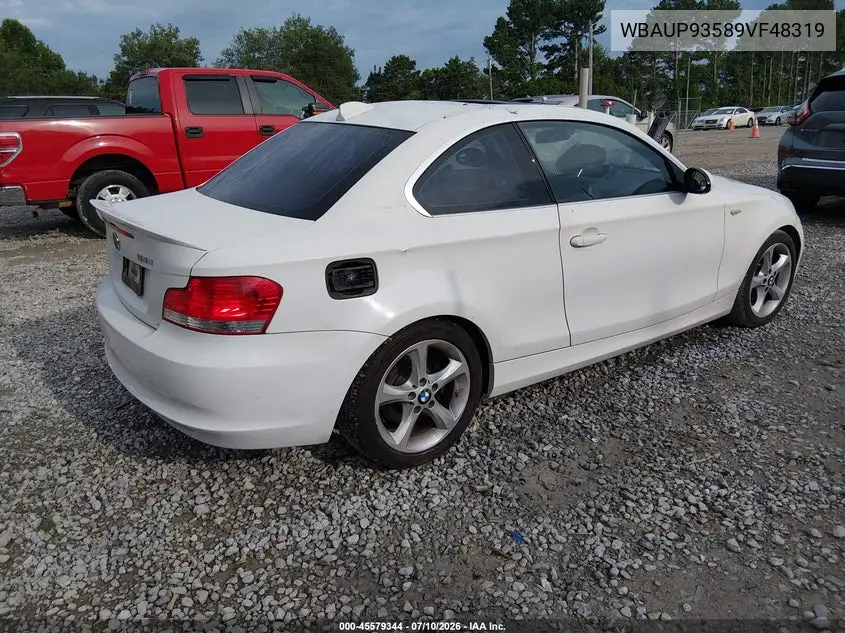 2009 BMW 128I VIN: WBAUP93589VF48319 Lot: 45579344