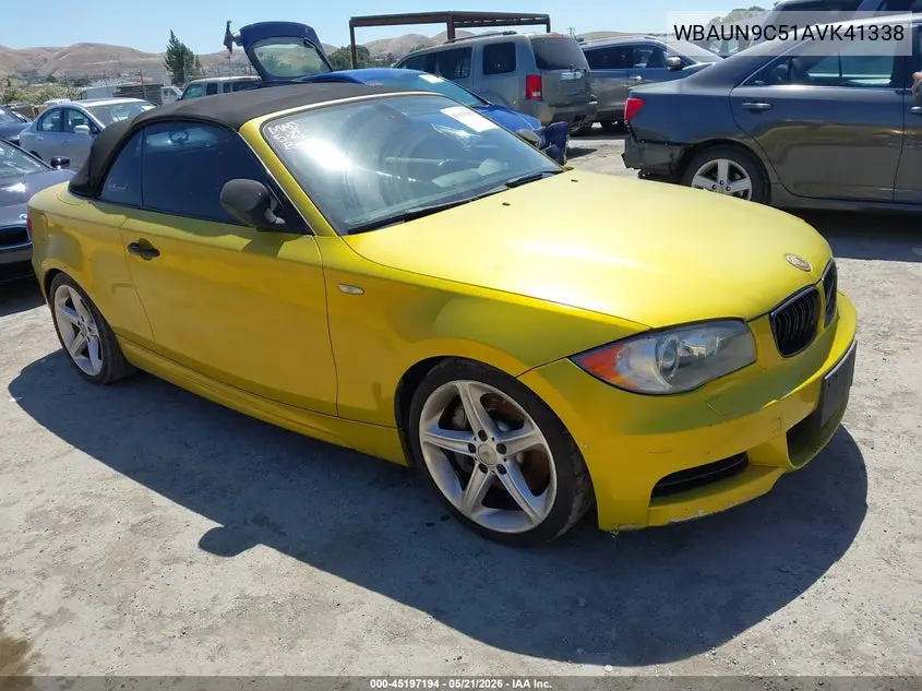 2010 BMW 135I VIN: WBAUN9C51AVK41338 Lot: 45197194