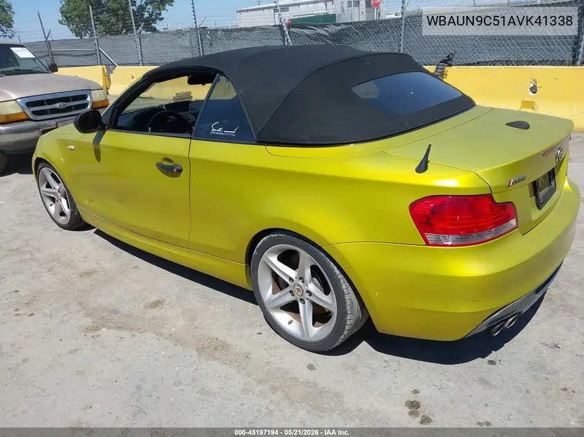 2010 BMW 135I VIN: WBAUN9C51AVK41338 Lot: 45197194