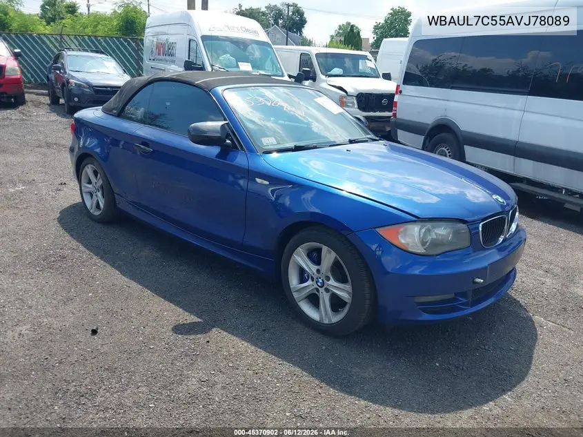 2010 BMW 128I VIN: WBAUL7C55AVJ78089 Lot: 45370902