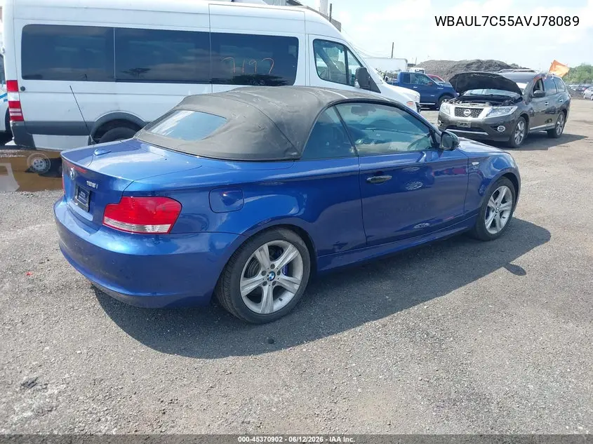 2010 BMW 128I VIN: WBAUL7C55AVJ78089 Lot: 45370902