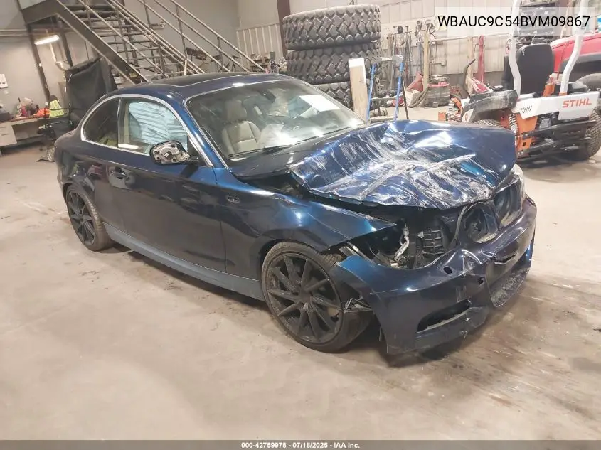2011 BMW 135I VIN: WBAUC9C54BVM09867 Lot: 42759978