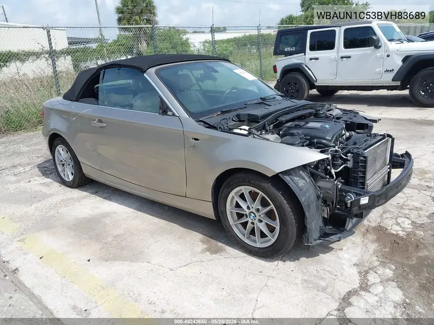 2011 BMW 128I VIN: WBAUN1C53BVH83689 Lot: 45242650