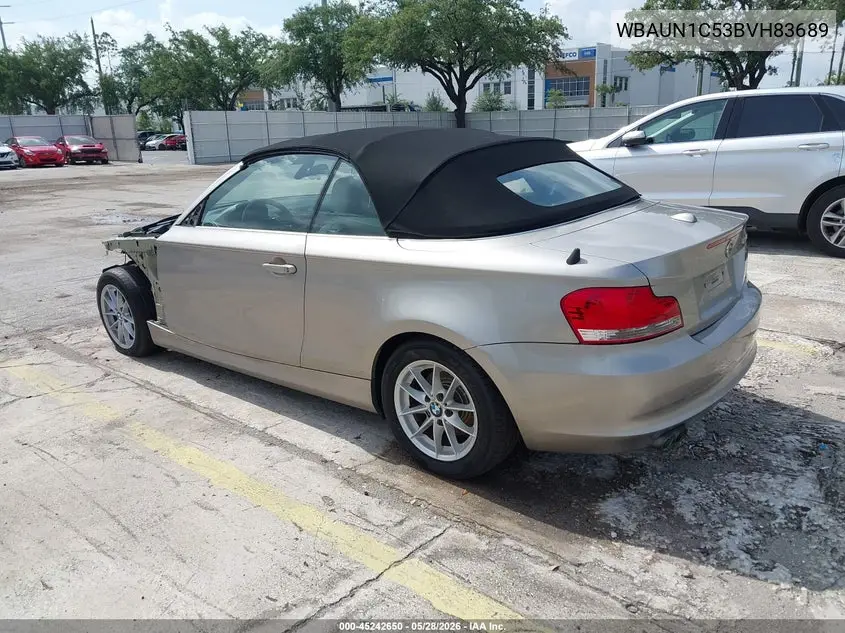 2011 BMW 128I VIN: WBAUN1C53BVH83689 Lot: 45242650