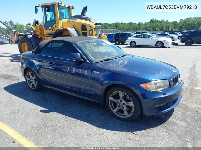 2011 BMW 128I VIN: WBAUL7C53BVM79218 Lot: 45256733