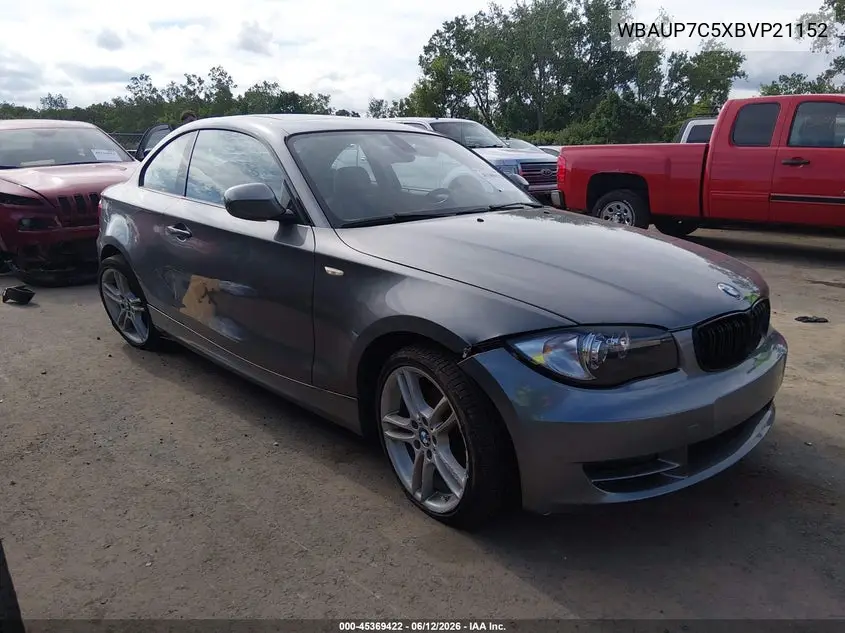 2011 BMW 128I VIN: WBAUP7C5XBVP21152 Lot: 45369422