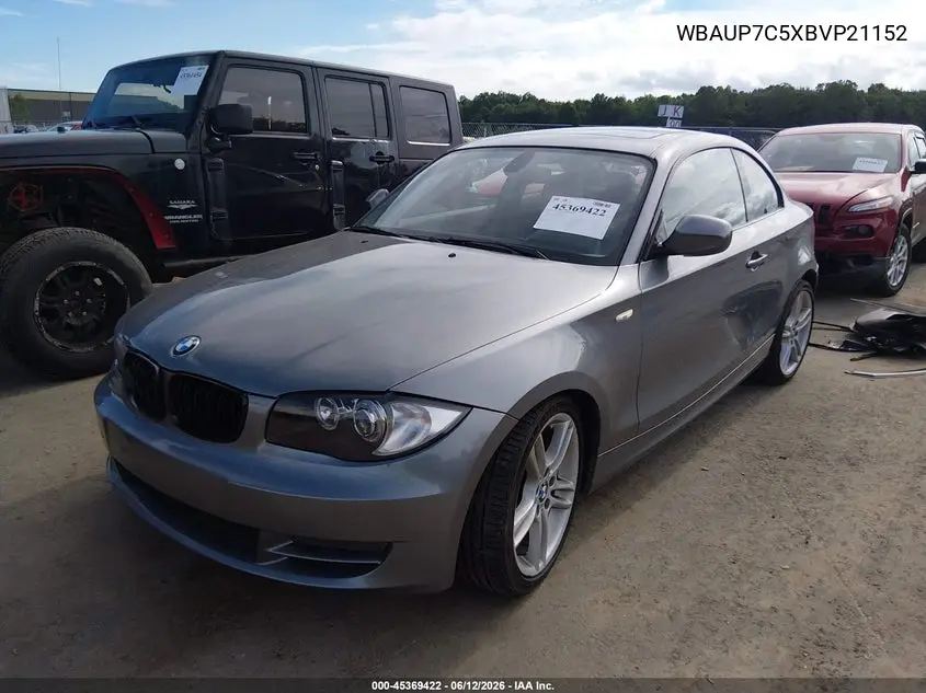 2011 BMW 128I VIN: WBAUP7C5XBVP21152 Lot: 45369422