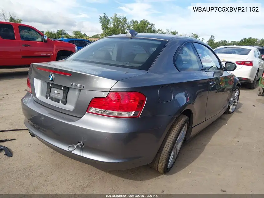 2011 BMW 128I VIN: WBAUP7C5XBVP21152 Lot: 45369422