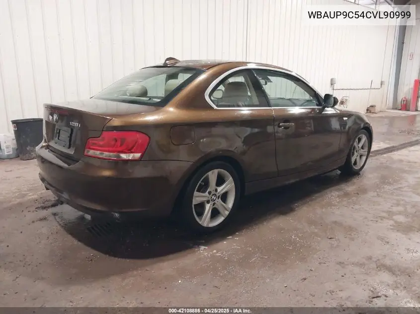 2012 BMW 128I VIN: WBAUP9C54CVL90999 Lot: 42108886