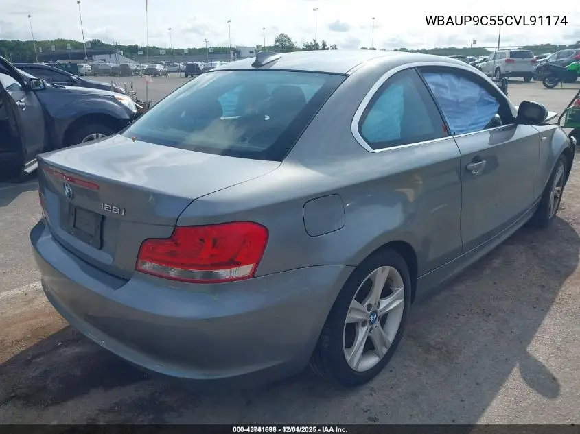 2012 BMW 128I VIN: WBAUP9C55CVL91174 Lot: 43741698