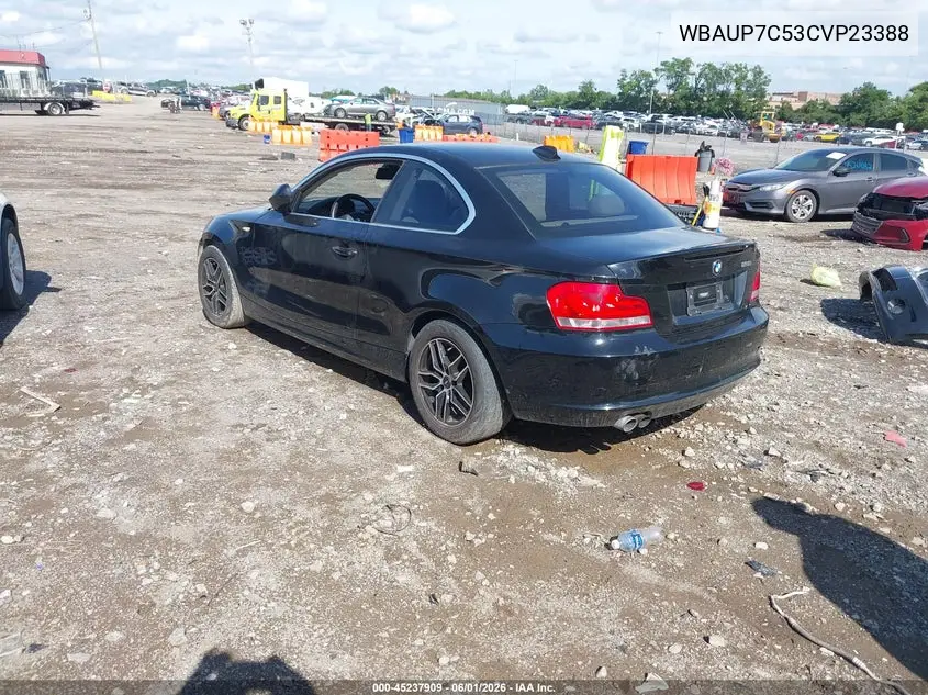 2012 BMW 128I VIN: WBAUP7C53CVP23388 Lot: 45237909