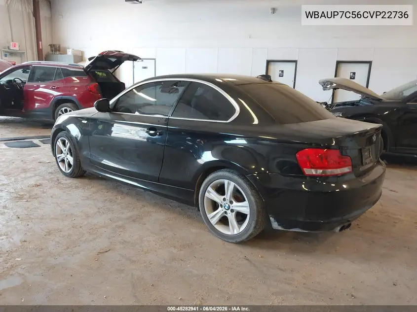 2012 BMW 128I VIN: WBAUP7C56CVP22736 Lot: 45282941
