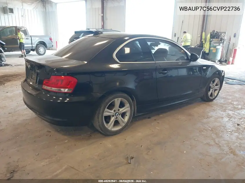 2012 BMW 128I VIN: WBAUP7C56CVP22736 Lot: 45282941