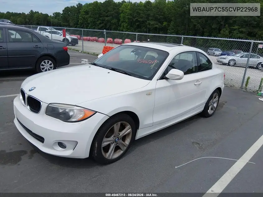 2012 BMW 128I VIN: WBAUP7C55CVP22968 Lot: 45467213