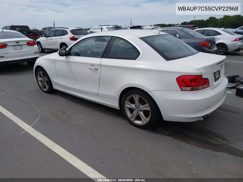 2012 BMW 128I VIN: WBAUP7C55CVP22968 Lot: 45467213