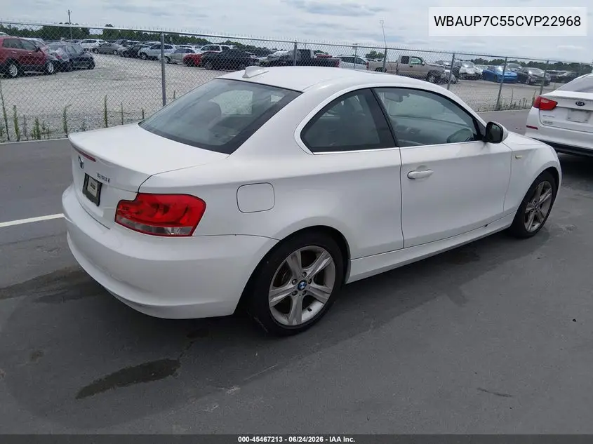2012 BMW 128I VIN: WBAUP7C55CVP22968 Lot: 45467213