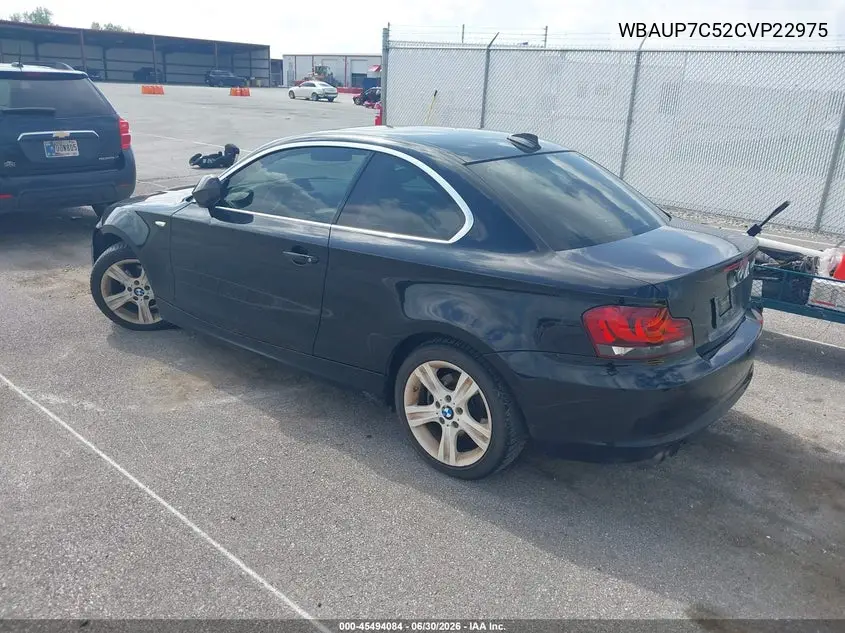 2012 BMW 128I VIN: WBAUP7C52CVP22975 Lot: 45494084