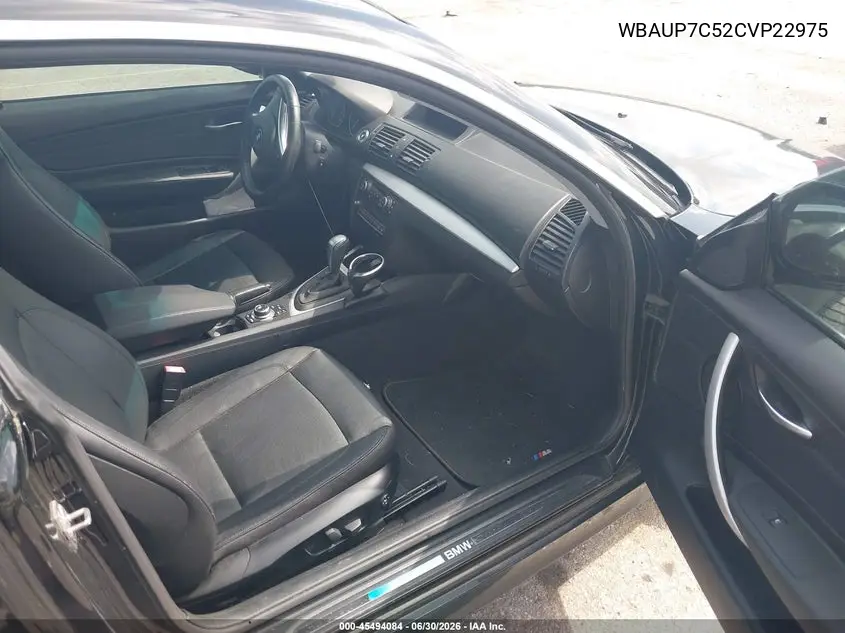 2012 BMW 128I VIN: WBAUP7C52CVP22975 Lot: 45494084
