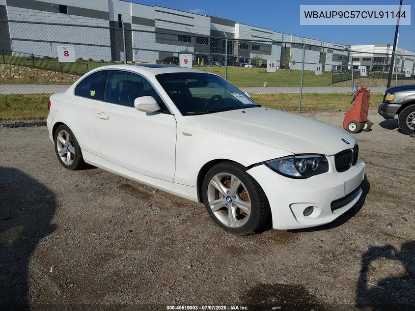 2012 BMW 128I VIN: WBAUP9C57CVL91144 Lot: 45519003